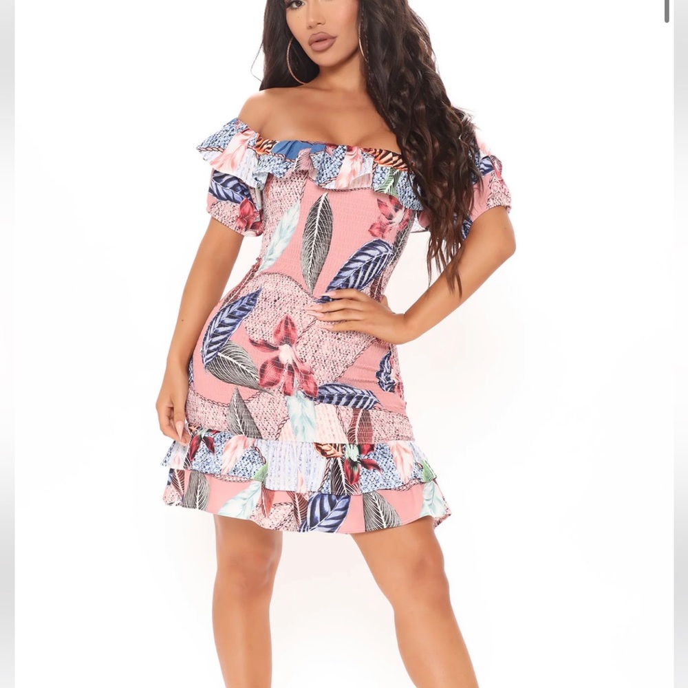 Fashion Nova Smocked Mini Dress size M